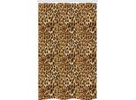 Abakuhaus Tenda Da Doccia Stretta Marrone, Stampa Leopardata, Set Decorativo Per Bagno In Tessuto Con Ganci, 120 X 180 Cm, Marrone
