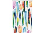 Abakuhaus Federn Tenda Da Doccia Stretta, Uccelli Animali Temi Arte, Set Decorativo Per Bagno In Tessuto Con Ganci, 120 X 180 Cm, Multicolore
