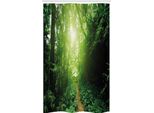 Abakuhaus Wald Tenda Da Doccia Stretta, Sentiero Nella Giungla Della Malesia, Set Decorativo Per Bagno In Tessuto Con Ganci, 120 X 180 Cm, Verde