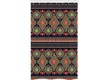 Abakuhaus Tenda Da Doccia Etnica Stretta, Motivi Floreali Geometrici, Set Decorativo Per Bagno In Tessuto Con Ganci, 120 X 180 Cm, Indaco Scarlatto