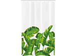 Abakuhaus Tenda Da Doccia Stretta Naturale, Vibrant Tropical Foliage, Set Decorativo Per Bagno In Tessuto Con Ganci, 120 X 180 Cm, Verde Cacciatore Giallo