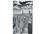 Abakuhaus Tenda Da Doccia Stretta, Paesaggio Urbano Di Manhattan, Set Decorativo Per Bagno In Tessuto Con Ganci, 120 X 180 Cm, Grigio