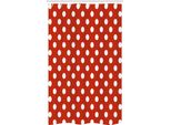 Abakuhaus Tenda Da Doccia Stretta Retrò, Pois Circolari, Set Decorativo Per Bagno In Tessuto Con Ganci, 120 X 180 Cm, Rosso