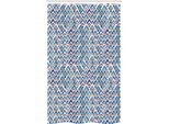 Abakuhaus Giapponese Tenda Da Doccia Stretta, Arte Acquerello Chevron, Set Decorativo Per Bagno In Tessuto Con Ganci, 120 X 180 Cm, Azzurro Pallido Arancione