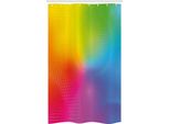 Abakuhaus Tenda Da Doccia Stretta Arcobaleno, Colori Vivaci Radiant, Set Decorativo Per Bagno In Tessuto Con Ganci, 120 X 180 Cm, Multicolore
