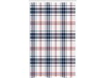 Abakuhaus Moda Tenda Da Doccia Stretta, Motivo Tartan Inglese, Set Decorativo Per Bagno In Tessuto Con Ganci, 120 X 180 Cm, Blu Viola Arancione Bianco