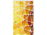 Abakuhaus Tenda Da Doccia Stretta Gialla, Forme Geometriche Sfumate, Set Decorativo Per Bagno In Tessuto Con Ganci, 120 X 180 Cm, Calendula Gialla