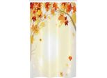 Abakuhaus Foglie Tenda Da Doccia Stretta, Foglie Autunnali E Albero, Set Decorativo Per Bagno In Tessuto Con Ganci, 120 X 180 Cm, Multicolore