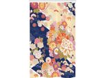 Abakuhaus Giappone Tenda Da Doccia Stretta, Fiori Tradizionali, Set Decorativo Per Bagno In Tessuto Con Ganci, 120 X 180 Cm, Multicolore