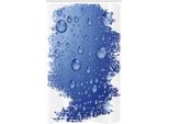Abakuhaus Tenda Da Doccia Stretta In Stile Grunge, Bolle D'acqua E Gocce Di Pioggia, Set Decorativo Per Bagno In Tessuto Con Ganci, 120 X 180 Cm, Blu Violetto