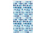 Abakuhaus Tenda Da Doccia Stretta Acquerellata, Cerchi Disegnati A Mano, Set Decorativo Per Bagno In Tessuto Con Ganci, 120 X 180 Cm, Blu Azzurro