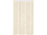 Abakuhaus Tenda Da Doccia Stretta Color Avorio, Foglie Ricurve In Stile Vittoriano, Set Decorativo Per Bagno In Tessuto Con Ganci, 120 X 180 Cm, Color Crema