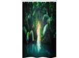 Abakuhaus Tenda Da Doccia Stretta Urwald, Mangrove Regenwald See, Set Decorativo Per Bagno In Tessuto Con Ganci, 120 X 180 Cm, Verde Acqua