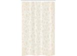 Abakuhaus Tenda Da Doccia Stretta Color Avorio, Fiori Barocchi, Set Decorativo Per Bagno In Tessuto Con Ganci, 120 X 180 Cm, Crema