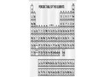 Abakuhaus Tenda Da Doccia Stretta Con Sistema Periodico, Scienza Monocromatica, Set Decorativo Per Bagno In Tessuto Con Ganci, 120 X 180 Cm, Bianco E Nero