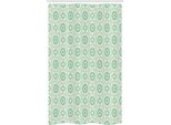 Abakuhaus Tenda Da Doccia Stretta Alla Menta, Geometrica Circolare Retrò, Set Decorativo Per Bagno In Tessuto Con Ganci, 120 X 180 Cm, Verde Mandorla Seafoam