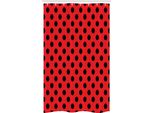 Abakuhaus Rosso Nero Tenda Da Doccia Stretta, Pois Pop Art, Set Decorativo Per Bagno In Tessuto Con Ganci, 120 X 180 Cm, Rosso Scarlatto