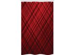 Abakuhaus Rosso Nero Tenda Da Doccia Stretta, Motivo Scottish Kilt, Set Decorativo Per Bagno In Tessuto Con Ganci, 120 X 180 Cm, Rosso Bordeaux Rosso Scarlatto