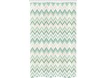 Abakuhaus Tenda Da Doccia Stretta, Motivo Sfocato A Zig Zag, Set Decorativo Per Bagno In Tessuto Con Ganci, 120 X 180 Cm, Blu Petrolio Turchese