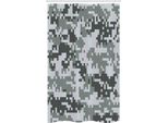 Abakuhaus Tenda Da Doccia Stretta Mimetica, Effetto Pixel Grigio Digitale, Set Decorativo Per Bagno In Tessuto Con Ganci, 120 X 180 Cm, Grigio Chiaro Grigio Grigio
