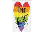 Abakuhaus Stolz Tenda Da Doccia Stretta, Liebe Ist Liebe Kunst Lgbt, Set Decorativo Per Bagno In Tessuto Con Ganci, 120 X 180 Cm, Multicolore