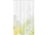 Abakuhaus Tenda Da Doccia Astratta Stretta, Fiori Bubbles, Set Decorativo Per Bagno In Tessuto Con Ganci, 120 X 180 Cm, Giallo Pallido Grigio Chiaro