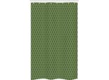 Abakuhaus Tenda Da Doccia Verde Stretta, Forma Geometrica Ondulata, Set Decorativo Per Bagno In Tessuto Con Ganci, 120 X 180 Cm, Verde Oliva E Bianco