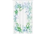 Abakuhaus Tenda Da Doccia Stretta Con Motivo A Menta, Acquerello Con Ghirlanda Primaverile, Set Decorativo Per Bagno In Tessuto Con Ganci, 120 X 180 Cm, Seafoam Violet