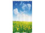 Abakuhaus Tenda Da Doccia Stretta Verde, Campo Prato, Set Decorativo Per Bagno In Tessuto Con Ganci, 120 X 180 Cm, Verde Blu Giallo