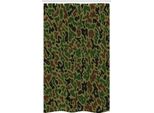 Abakuhaus Tenda Da Doccia Stretta Mimetica, Motivo Grunge Estivo, Set Decorativo Per Bagno In Tessuto Con Ganci, 120 X 180 Cm, Verde Kaki Marrone
