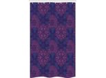 Abakuhaus Tenda Da Doccia Etnica Stretta, Motivo Floreale Paisley, Set Decorativo Per Bagno In Tessuto Con Ganci, 120 X 180 Cm, Blu Scuro Viola