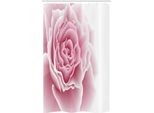 Abakuhaus Tenda Da Doccia Rosa Pallido Stretta, Petali Di Rosa Bellezza, Set Decorativo Per Bagno In Tessuto Con Ganci, 120 X 180 Cm, Rosa Pallido Bianco