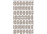 Abakuhaus Tenda Da Doccia Stretta In Damasco, Motivo Barocco Vintage, Set Decorativo Per Bagno In Tessuto Con Ganci, 120 X 180 Cm, Taupe Bianco