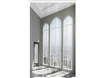 Abakuhaus Tenda Da Doccia Urbana Stretta, Tramonto A New York City, Set Decorativo Per Bagno In Tessuto Con Ganci, 120 X 180 Cm, Bianco