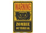 Abakuhaus Tenda Da Doccia Stretta Zombie, Simboli Horror Grunge, Set Decorativo Per Bagno In Tessuto Con Ganci, 120 X 180 Cm, Giallo Grigio Rosso