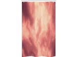 Abakuhaus Corallo Tenda Da Doccia Stretta, Majestic Abendhimmel Morbida, Set Decorativo Per Bagno In Tessuto Con Ganci, 120 X 180 Cm, Corallo Scuro Rosso Corallo