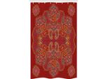 Abakuhaus Tenda Da Doccia Stretta Mandala Rosso, Paisley Persiano, Set Di Decorazione Per Il Bagno In Tessuto Con Ganci, 120 X 180 Cm, Rosso Bordeaux Bianco