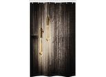 Abakuhaus Tenda Da Doccia Industriale Stretta, Stile Retrò Elettrico, Set Decorativo Per Bagno In Tessuto Con Ganci, 120 X 180 Cm, Giallo Chiaro Marrone
