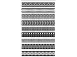 Abakuhaus Boho Tenda Da Doccia Stretta, Bordi Americani, Set Decorativo Per Bagno In Tessuto Con Ganci, 120 X 180 Cm, Bianco E Nero