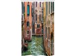 Abakuhaus Venezia Tenda Da Doccia Stretta, Strade Famose Sull'acqua, Set Decorativo Per Bagno In Tessuto Con Ganci, 120 X 180 Cm, Multicolore