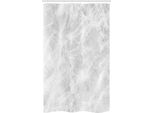Abakuhaus Tenda Da Doccia Stretta In Marmo, Morbidi Effetti Pastello Onice, Set Decorativo Per Bagno In Tessuto Con Ganci, 120 X 180 Cm, Grigio Chiaro Bianco
