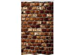 Abakuhaus Tenda Da Doccia Stretta Marrone, Vecchio Muro Di Mattoni Grunge, Set Decorativo Per Bagno In Tessuto Con Ganci, 120 X 180 Cm, Marrone Castagna Marrone