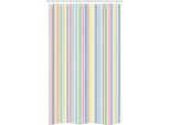 Abakuhaus Tenda Da Doccia Stretta Color Pastello, Motivo Classico A Righe, Set Decorativo Per Bagno In Tessuto Con Ganci, 120 X 180 Cm, Multicolore