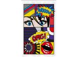 Abakuhaus Arte Tenda Da Doccia Stretta, Motivo Fumetto, Set Decorativo Per Bagno In Tessuto Con Ganci, 120 X 180 Cm, Multicolore