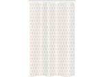 Abakuhaus Tenda Da Doccia Beige Stretta, Serie Classica Delicata, Set Decorativo Per Bagno In Tessuto Con Ganci, 120 X 180 Cm, Bianco Guscio D'uovo