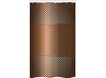 Abakuhaus Tenda Da Doccia Industriale Stretta, Griglia Perforata, Set Decorativo Per Bagno In Tessuto Con Ganci, 120 X 180 Cm, Marrone Umbra