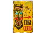 Abakuhaus Tiki Bar Tenda Da Doccia Stretta, Way To Tiki-Club, Set Decorativo Per Bagno In Tessuto Con Ganci, 120 X 180 Cm, Multicolore
