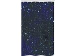 Abakuhaus Galaxie Tenda Da Doccia Stretta, Vivid Celestial Sky View, Set Decorativo Per Bagno In Tessuto Con Ganci, 120 X 180 Cm, Blu Scuro Bianco