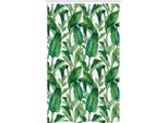 Abakuhaus Tenda Da Doccia Stretta Con Motivo Vegetale, Foglie Equatoriali, Set Decorativo Per Bagno In Tessuto Con Ganci, 120 X 180 Cm, Verde Giada