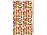 Abakuhaus Hawaii Tenda Da Doccia Stretta, Stile Hawaiano Retrò, Set Decorativo Per Bagno In Tessuto Con Ganci, 120 X 180 Cm, Multicolore